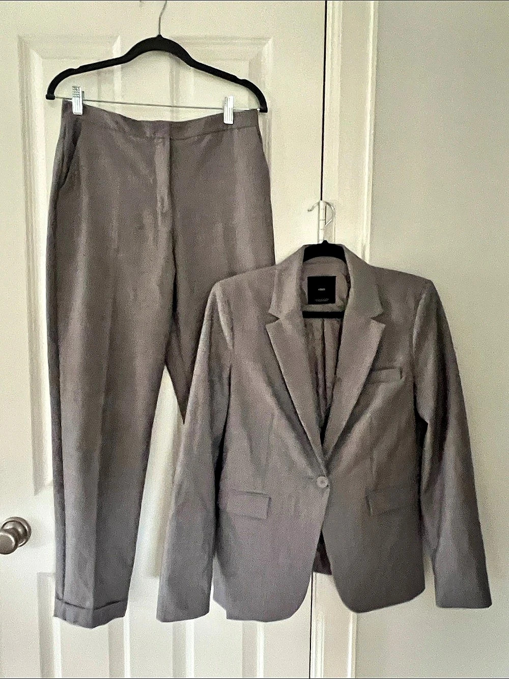 MNG Gray Pantsuit blazer size 8, pant size 6
